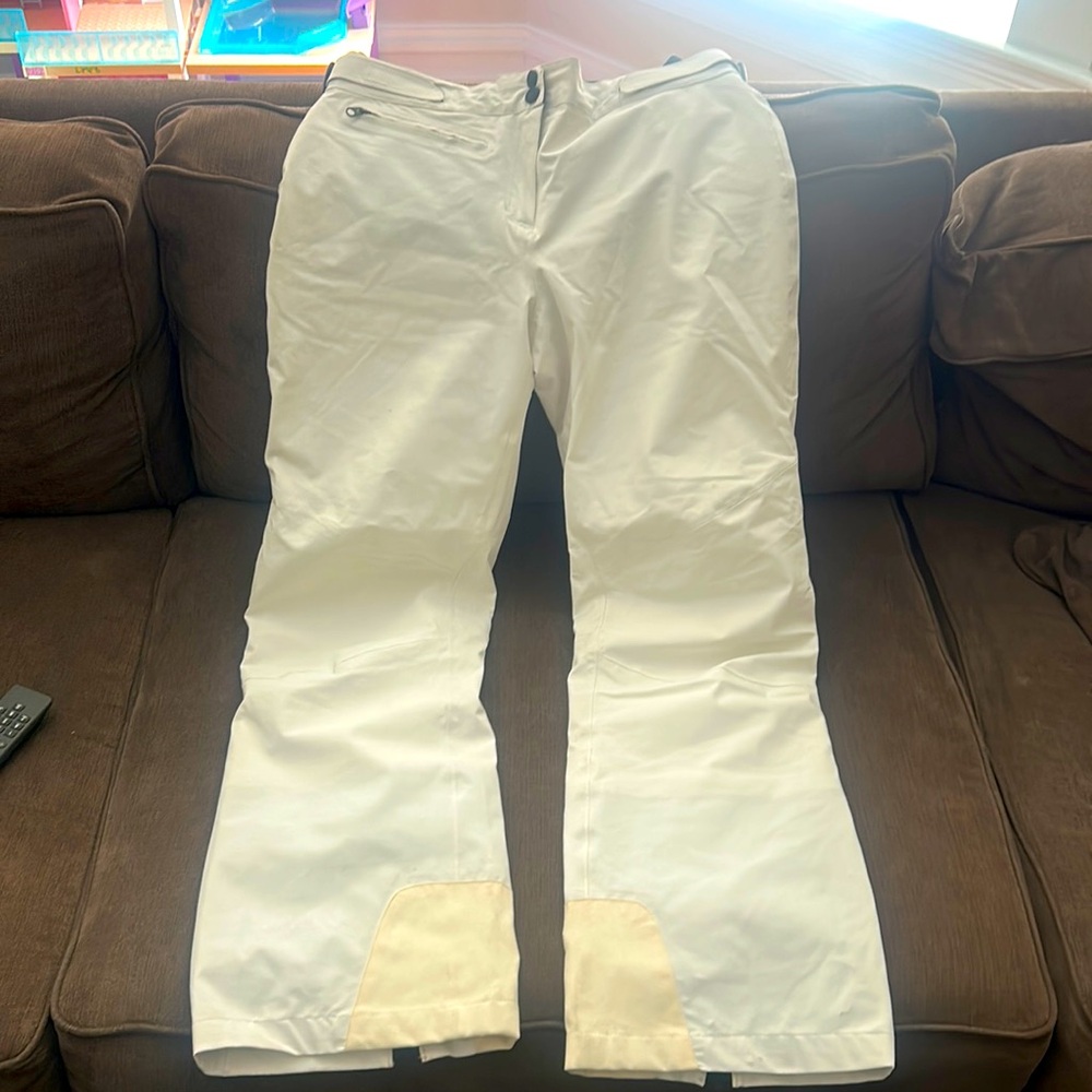 Obermeyer women’s warrior pant - white ski pants size 12-14